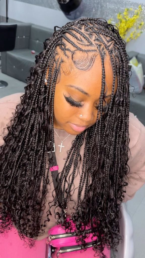 Beadless Fulani Braids