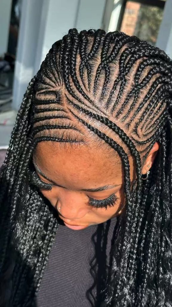 Classic Fulani Center Braid (Modern Version)