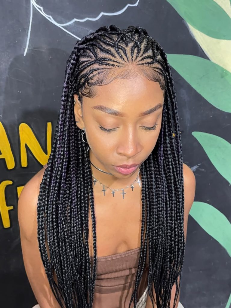 Classic Fulani Center Braid (Modern Version)