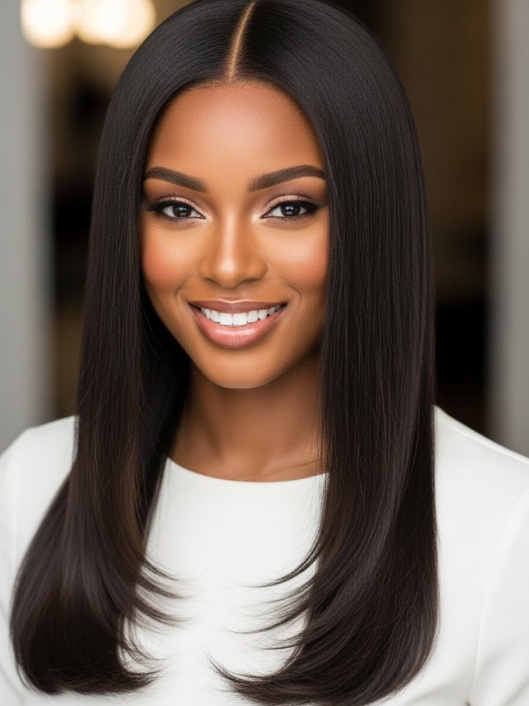 Middle Part Sew-In
