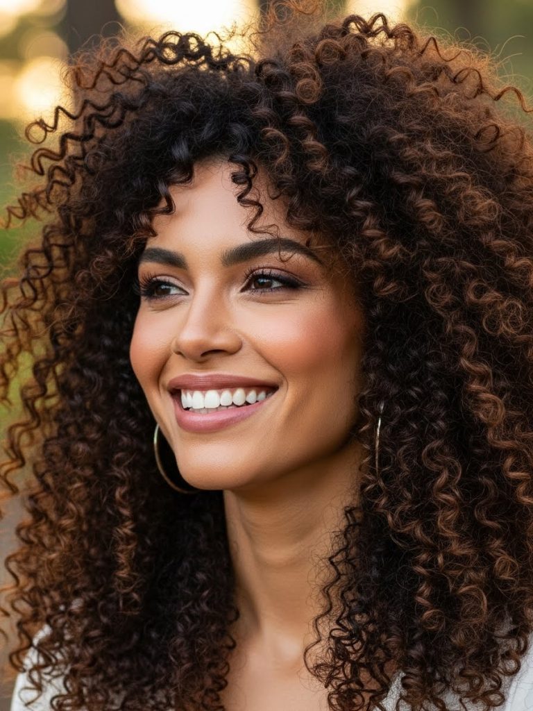 Curly Afro-Inspired Volume hairstyle 
