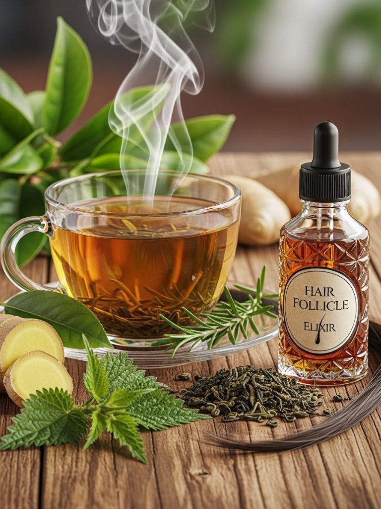 Green Tea to Strengthen Hair Follicles