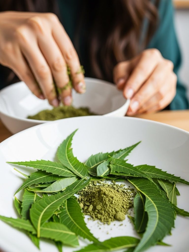 Neem Leaves For Stubborn Dandruff