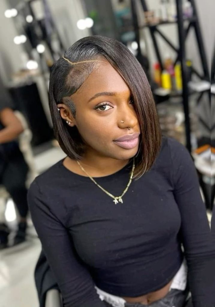 Short Bob with Deep Side Part