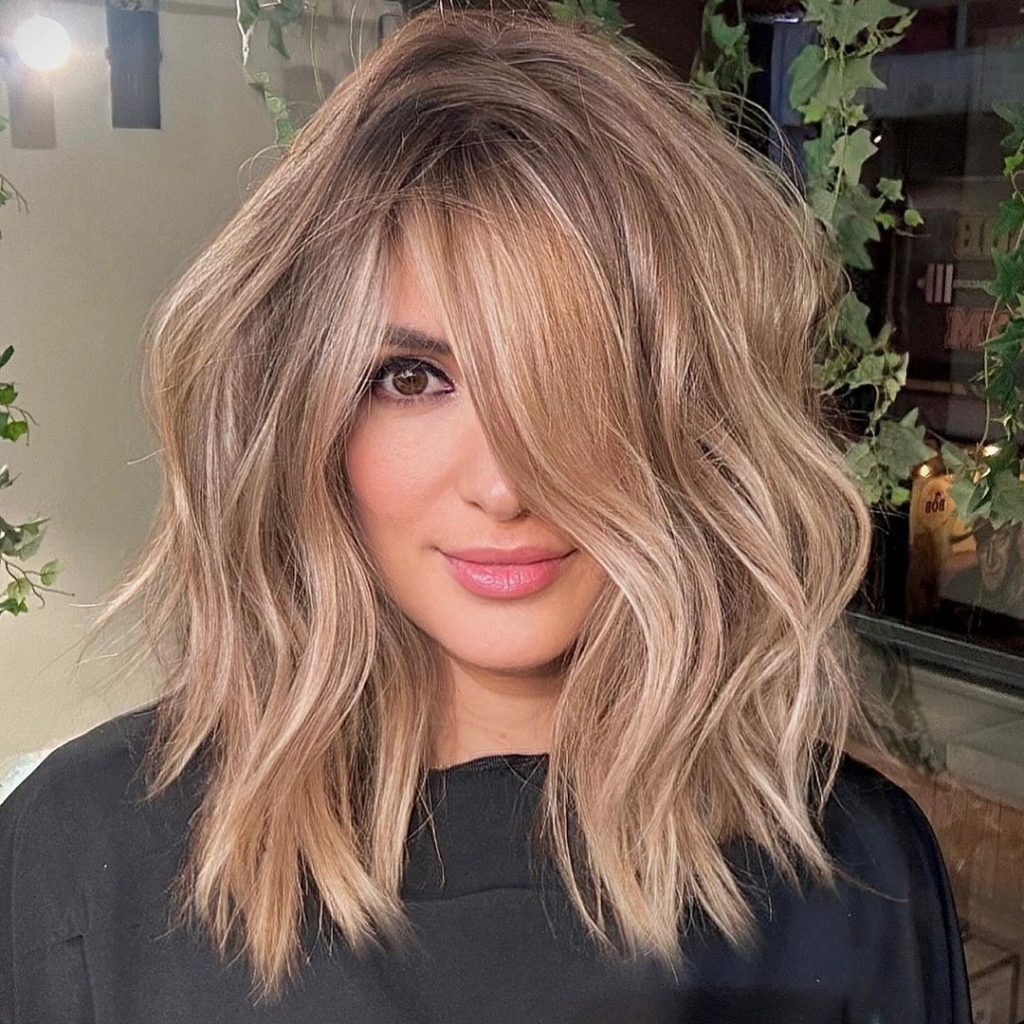 Medium Haircut with Side Part