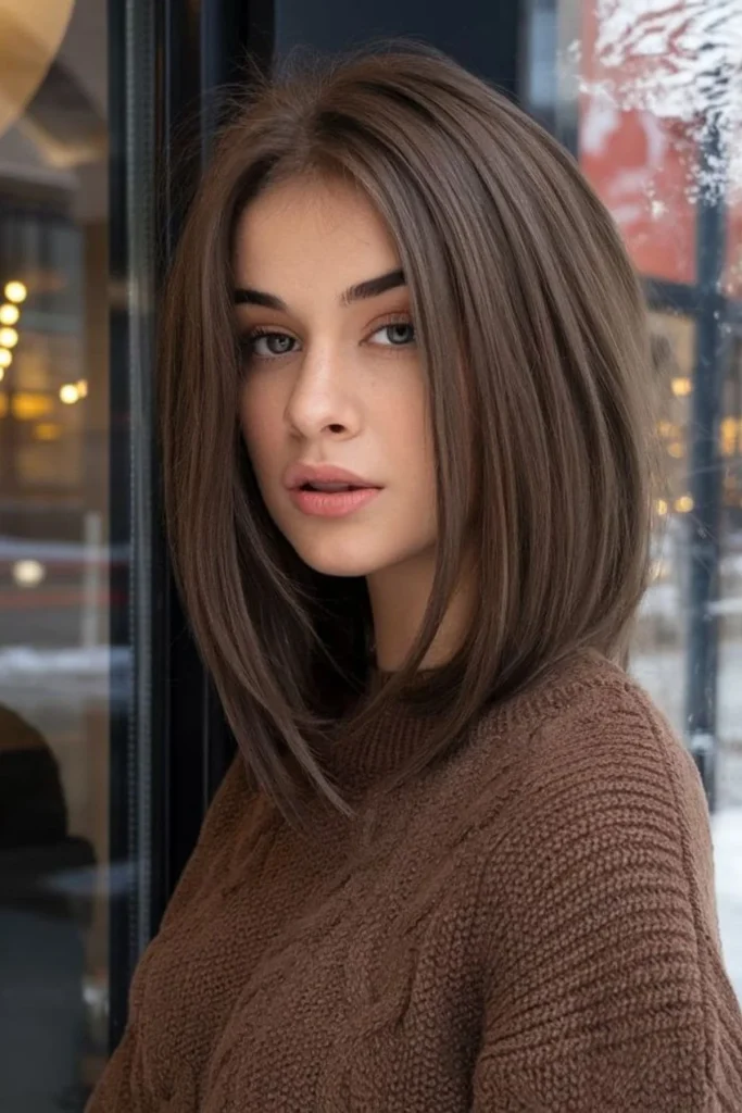 Medium Straight Haircut with Clean Ends