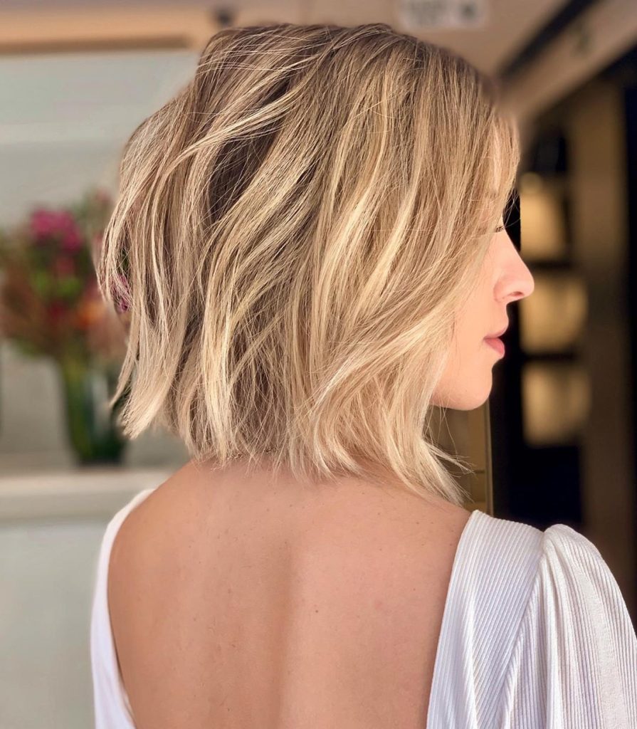 Medium Haircut with Tousled Finish