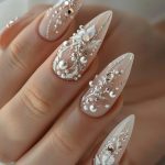 15 Simple Nails Ideas For Brides Wedding Day