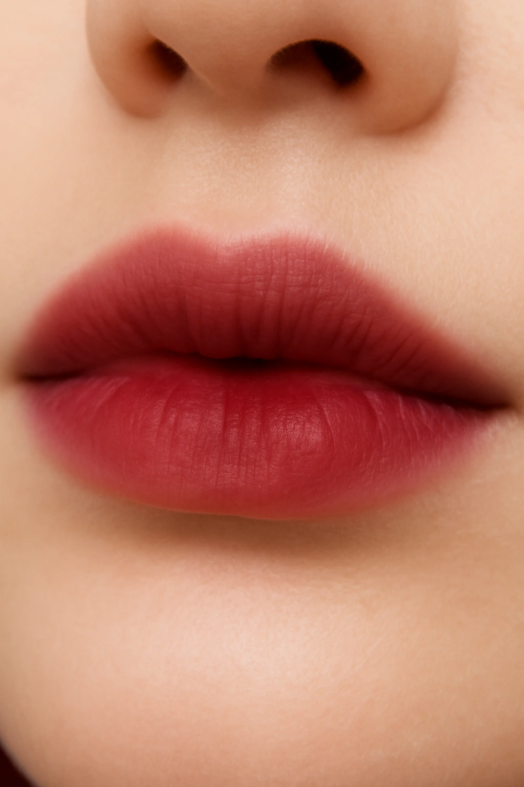 Natural berry lip stain with a just-bitten effect for an effortless wedding guest look