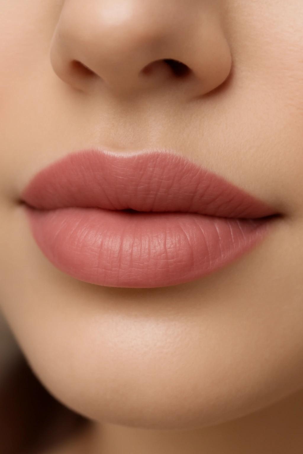Soft rosy pink lipstick for a romantic and natural wedding guest makeup look