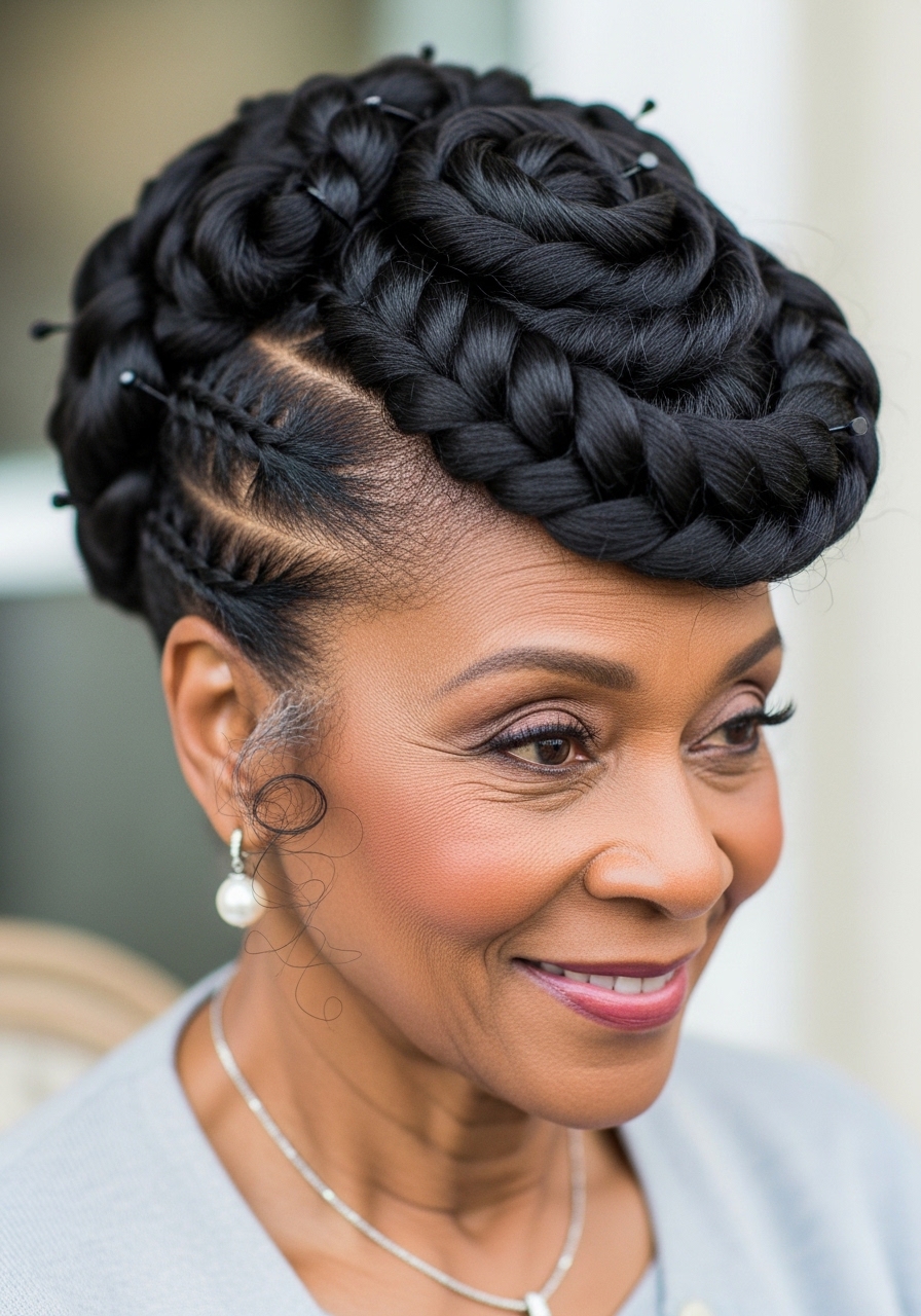 15 Updo Hairstyles For Older Black Women