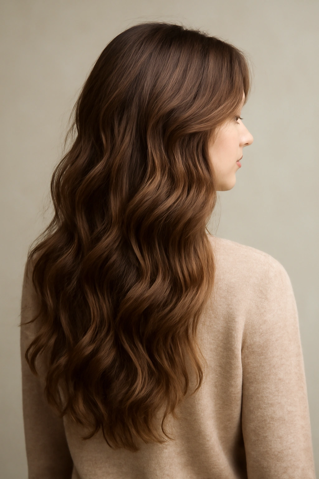 Long layered waves cascading down with visible internal layers.