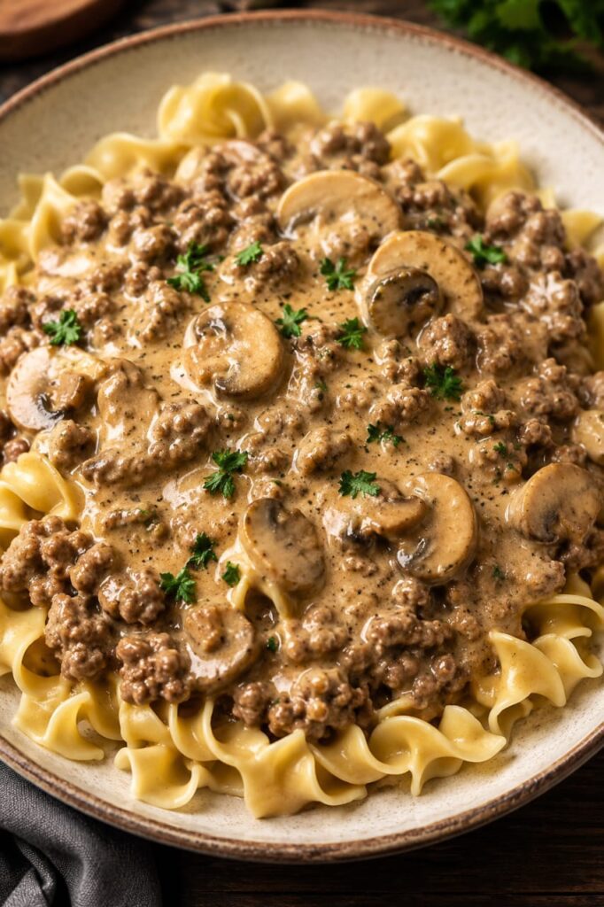 Ground Beef Stroganoff