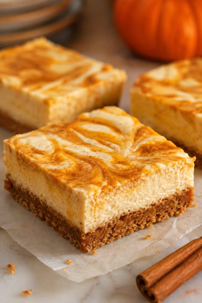 Pumpkin Spice Cheesecake Bars