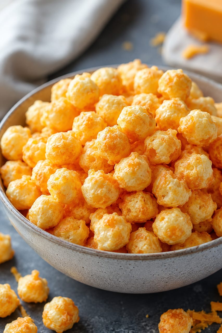 Keto Popcorn Cheese Puffs