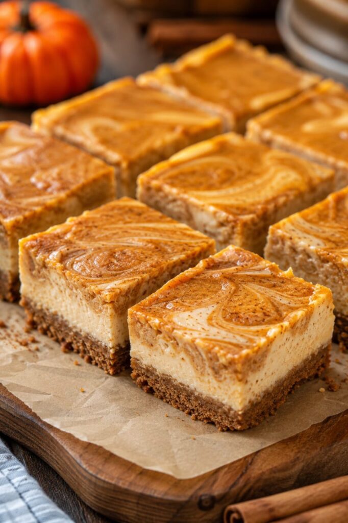 Pumpkin Spice Cheesecake Bars