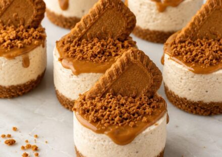 No Bake Mini Biscoff Cheesecakes