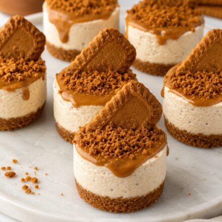 No Bake Mini Biscoff Cheesecakes